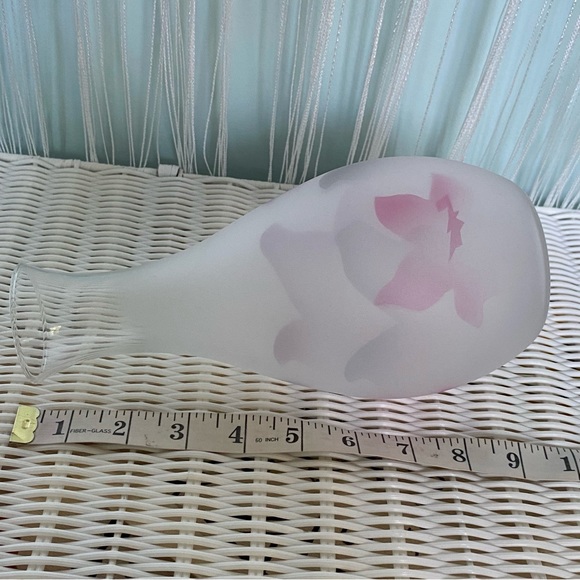 Chevrier Pettigrew Decorative Frosted Pastel Floral Glass and Jug Set - Picture 17 of 17